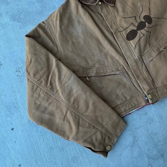 Vintage Y2K Carhartt brown cropped Detroit style work wear jacket - Picture 2 of 8